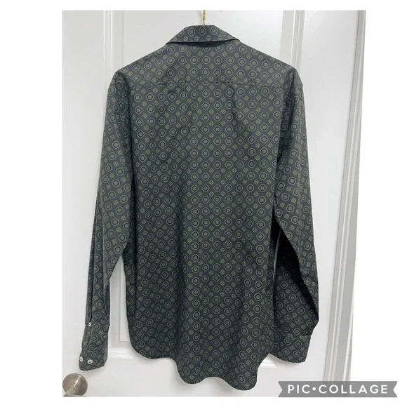 SOFT CLOTH POINT COLLAR SHIRT ITALIAN WOVEN STRETCH FABRIC HOLIDAY OFFICE PARTY - Picture 5 of 5